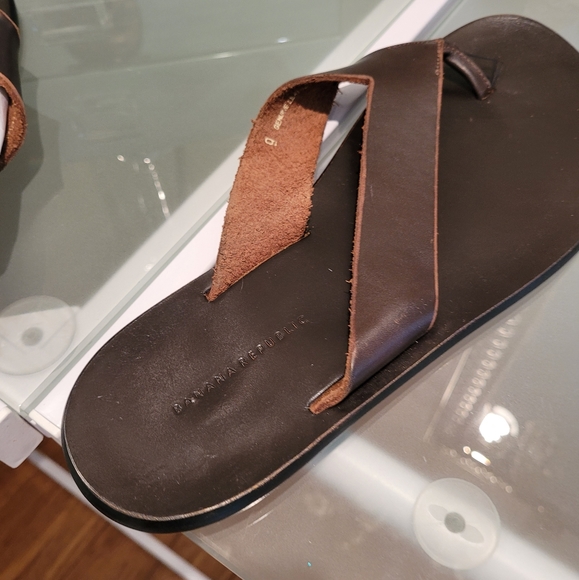 Banana Republic Men Sandals 100% Italian Leather - Picture 5 of 6